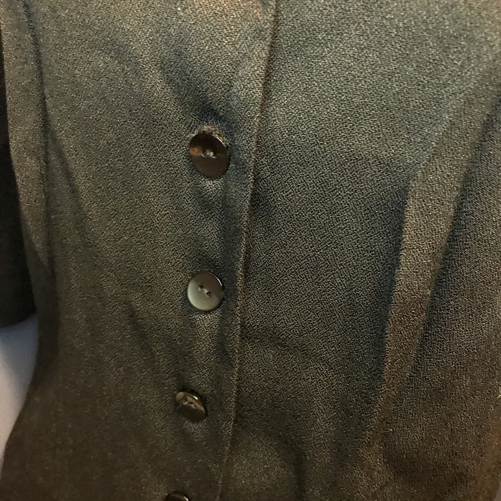 Vintage AGB Black Blazer Style Top | Button Front Blouse | Classic Workwear S - Picture 5 of 5